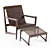 Wind Lounge Set: Chair & Ottoman 3D model small image 3