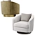 Luxury Leather Swivel Chair - Bernhardt Camino 3D model small image 3