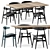 Scandinavian Style: CH322 Dining Table & CH33 Chairs 3D model small image 1