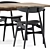 Scandinavian Style: CH322 Dining Table & CH33 Chairs 3D model small image 3