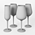 Sleek Ikea Hederlig Glasses 3D model small image 2