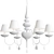 Ideal Lux Blanche SP6 Nero / Bianco: Elegant and Versatile Pendant Light 3D model small image 4