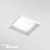 Zenit STP Gypsum Recessed Luminaire 3D model small image 2