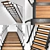 Industrial Loft Staircase 3D model small image 2