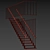 Industrial Loft Staircase 3D model small image 4