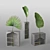 Sleek Concrete Planters for Modern Spaces 3D model small image 1
