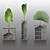 Sleek Concrete Planters for Modern Spaces 3D model small image 2