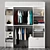 Modular Wardrobe with Shelves - YANN 3D model small image 1