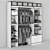 Modular Wardrobe with Shelves - YANN 3D model small image 3