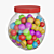 Delicious Gumballs in a Jar: 3D Model 3D model small image 1