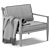 Sleek and Stylish Manhattan Armchair 3D model small image 7