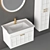 Sleek Bathroom Cabinet Set 3D model small image 3