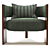 Striped Elements Accent Chair 3D model small image 2