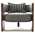 Striped Elements Accent Chair 3D model small image 3
