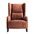 Natuzzi Marlene Armchair - Classic Comfort for Your Home 3D model small image 3