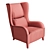 Natuzzi Marlene Armchair - Classic Comfort for Your Home 3D model small image 5