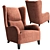 Natuzzi Marlene Armchair - Classic Comfort for Your Home 3D model small image 6