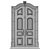 Classic 3D Max Door: 1750mm x 3500mm 3D model small image 5