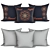 Luxury Pillow Set, 3-Piece Ensemble 3D model small image 1