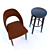 Modern Chair & Bar Chair 3D model small image 2