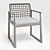 Elegant Rattan Park Armchair 3D model small image 1