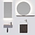 Inbani Facett: Compact and Stylish Bathroom Sink 3D model small image 1