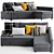 Ikea Friheten Corner Sofa Bed - Stylish and Space-Saving 3D model small image 6