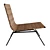 Camel Leather Armchair: Stylish & Durable 3D model small image 3