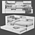 YANN Children's Bed with Shelves: Organize and Sleep 3D model small image 7
