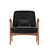 Elegant Carter Mid Century Chair 3D model small image 2