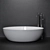 Sleek Round Fischer Bathtub 3D model small image 1