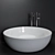 Sleek Round Fischer Bathtub 3D model small image 2