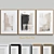 Scandinavian Minimalist Framed Print Set 3D model small image 1