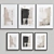 Scandinavian Minimalist Framed Print Set 3D model small image 4