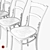 Vintage Vienna Chairs: Jacob & Josef Kohn 3D model small image 3