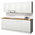 Modern White IKEA Kitchen Set 3D model small image 1