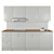 Modern White IKEA Kitchen Set 3D model small image 6