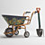 Sherpa Power Barrow SPB500: Convenient Wheelbarrow & Garden Tool Set 3D model small image 2