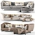 Elegant Lennox Soft Sofa 3D model small image 1