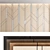 Title: Elegant Woodgrain Decorative Wall Panel Set 3D model small image 1