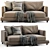 Modern Flexform Long Island Sofa 3D model small image 1