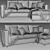 Elegant Ikea Finnala Chaise Longue 3D model small image 4