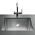 Blanco Andano & Fontas: Stainless Steel Sink and 2-in-1 Mixer 3D model small image 2