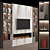  Modern TV Wall Unit 02 3D model small image 5