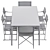 Mirto Outdoor Table & Chairs Set 3D model small image 10