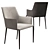 Renee Dining Chair: Stylish Armour Grey 3D model small image 1