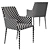 Renee Dining Chair: Stylish Armour Grey 3D model small image 2