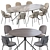 Industrial Elegance: Blink Dining Table & Industry Chair 3D model small image 1