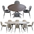 Industrial Elegance: Blink Dining Table & Industry Chair 3D model small image 2