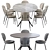 Industrial Elegance: Blink Dining Table & Industry Chair 3D model small image 3